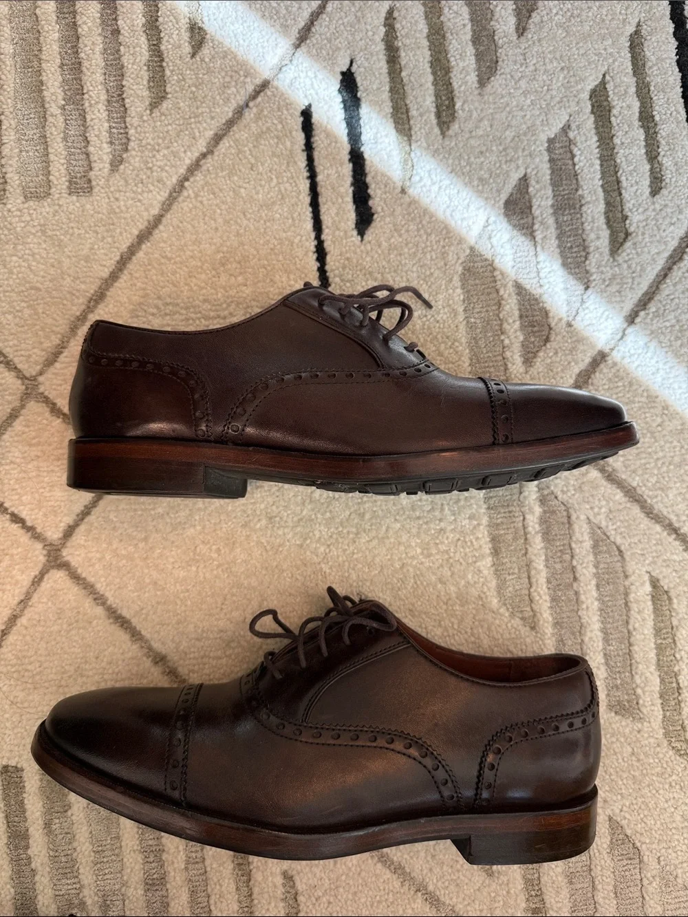 Cole Haan Dark Brown Leather Oxford Brogues
